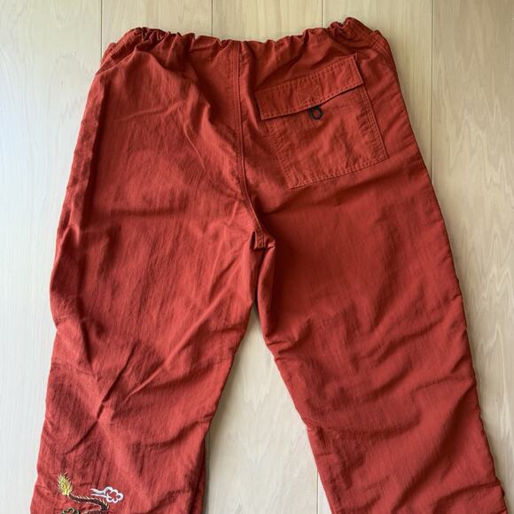 Vintage Dragon Cargo Pants 28 Orange Red Y2K Baggy TagRag Ripstop New York - Picture 6 of 8